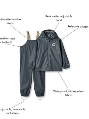Wheat kids waterproof muddy buddy rain set - RAINWEAR SET